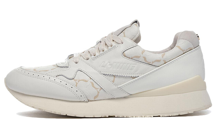 

Кроссовки мужские 1990 года с низким верхом, кремово-белые Li-Ning 1990, Белый, Кроссовки мужские 1990 года с низким верхом, кремово-белые Li-Ning 1990