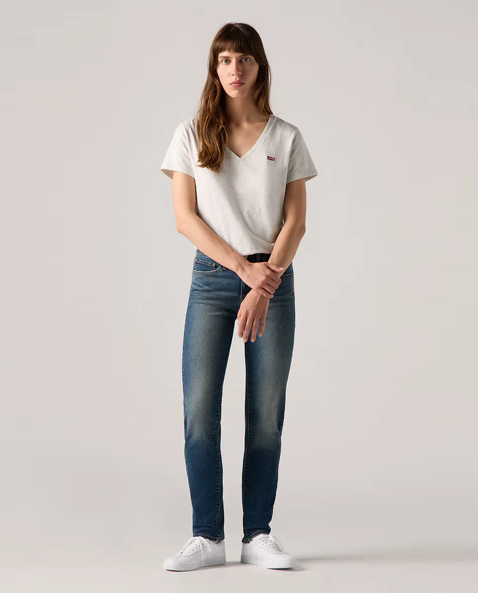 

Женские 312 Shaping Slim Mid-Rise Прямые джинсы Levi's, тёмно-синий