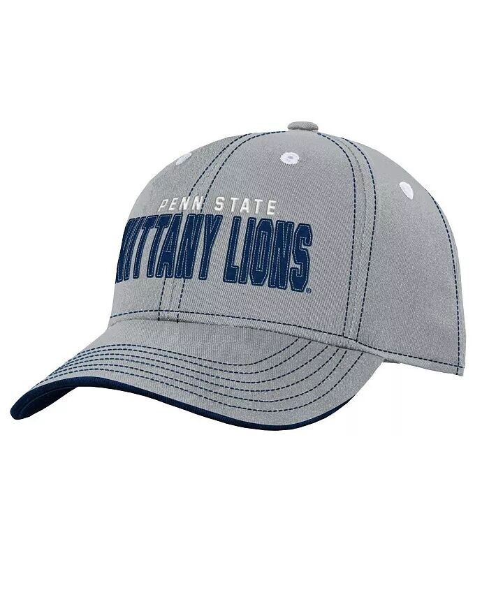 

Серая регулируемая шляпа с напуском для юношей и девочек Penn State Nittany Lions Old School Outerstuff