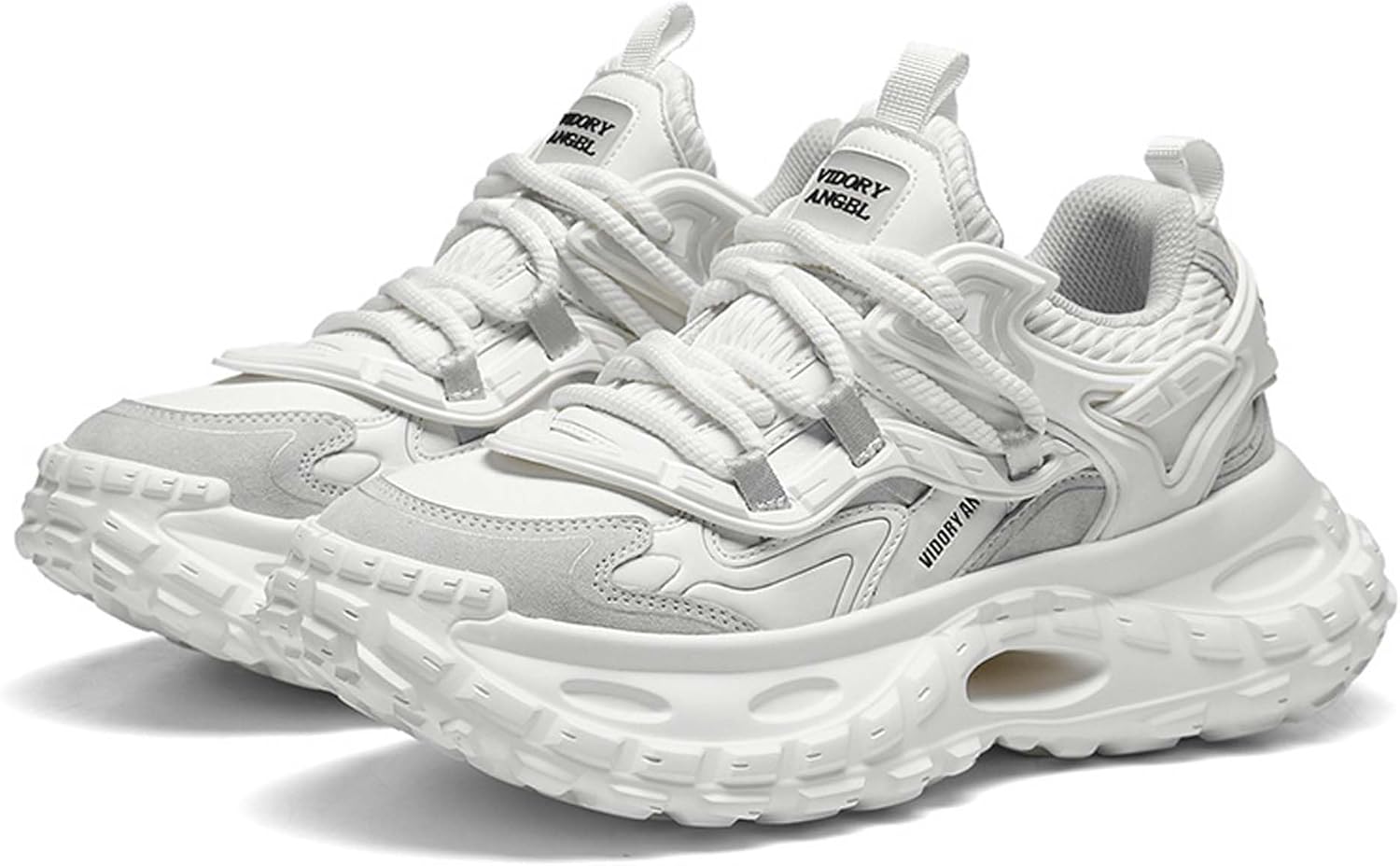 

Мужские и женские кроссовки низкие с шнуровкой, резиновая подошва, противоскользящие, для бега, высокоэластичные, легкие, модные кроссовки, удобные, дышащие, повседневные обувь для прогулок Dzbajrqm, белый