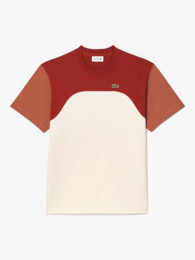 

Футболка из хлопчатобумажного цветного блока Lacoste, цвет Lapland/Iberis/Track