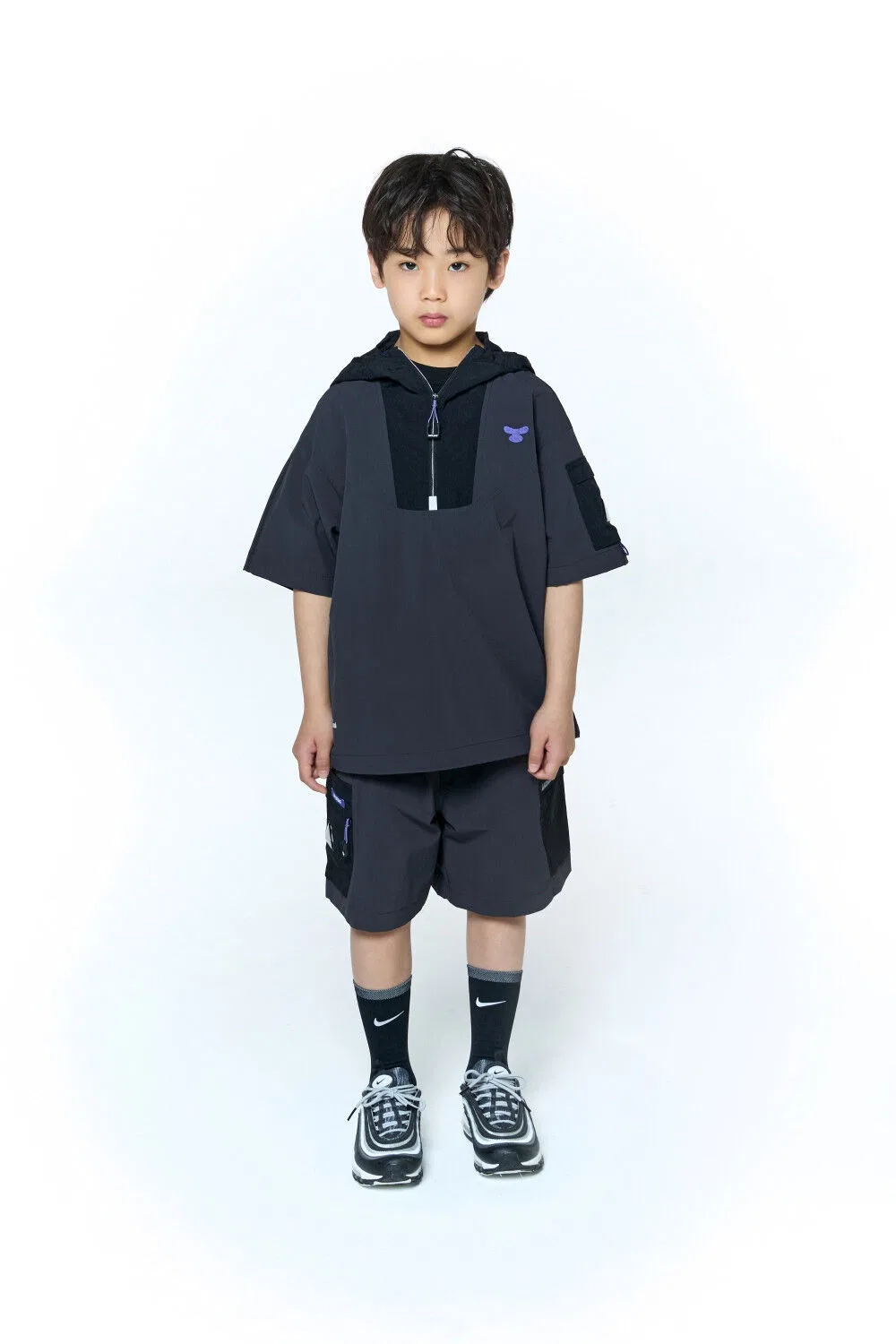 Детские чёрные активные шорты Zeta Active Uniform от Children Of Planet — фото 3