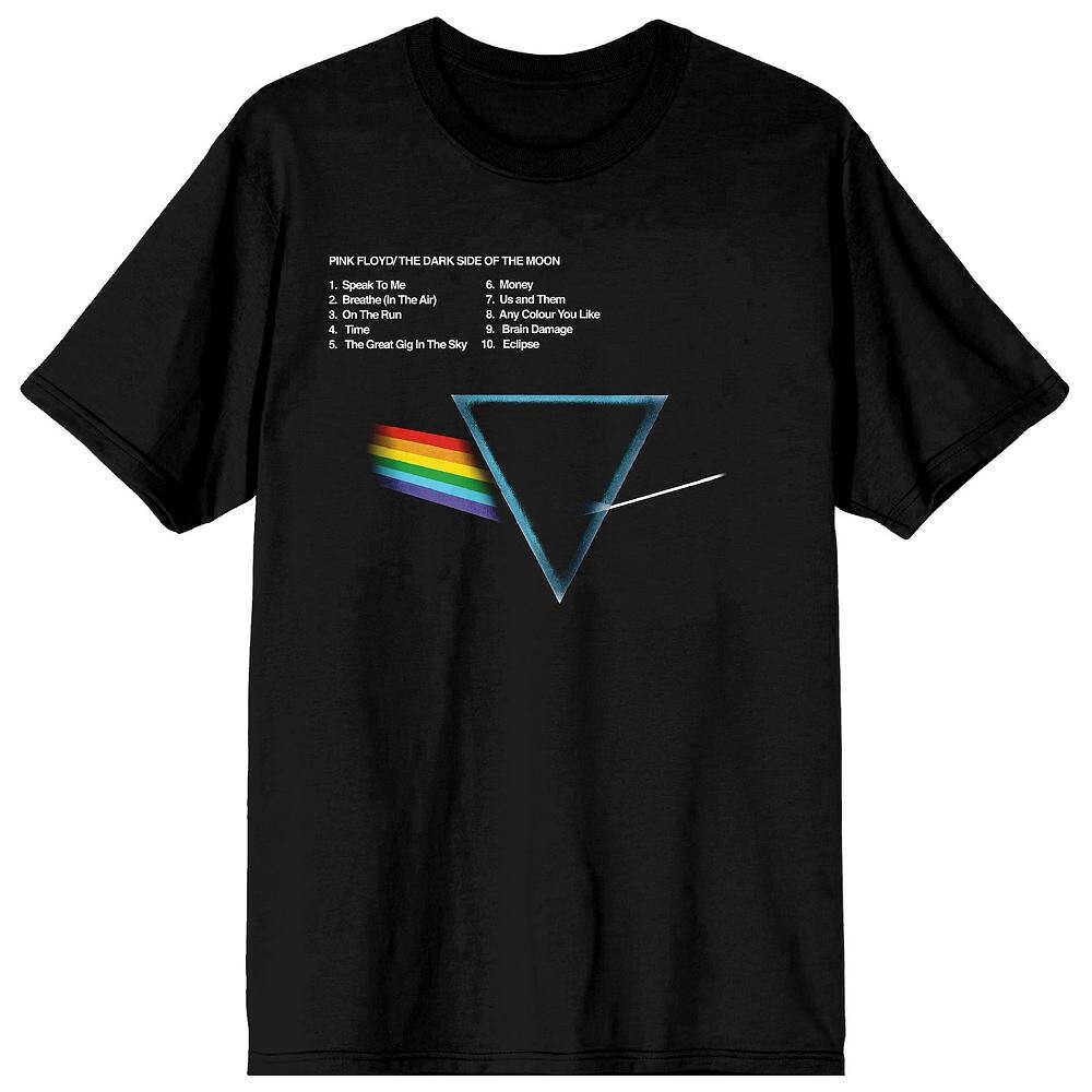 

Мужская футболка с рисунком Pink Floyd Dark Side Of The Moon Licensed Character, черный