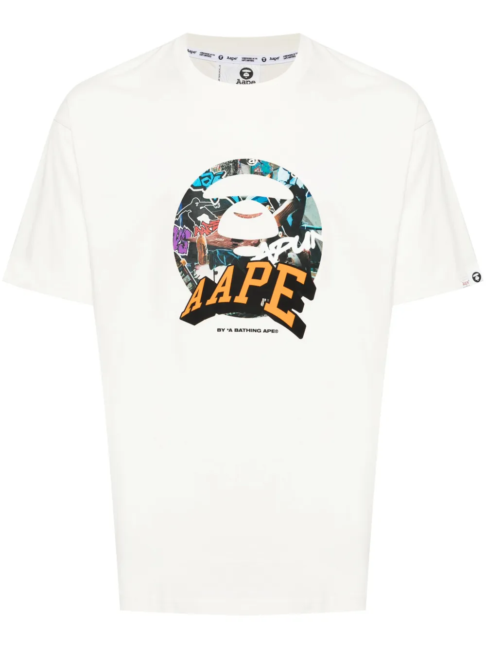 

Футболка с логотипом AAPE BY *A BATHING APE, нейтральный