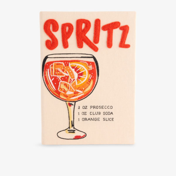 

Клатч из хлопковой смеси Spritz с вышивкой в виде книги Olympia Le-Tan, цвет nacre