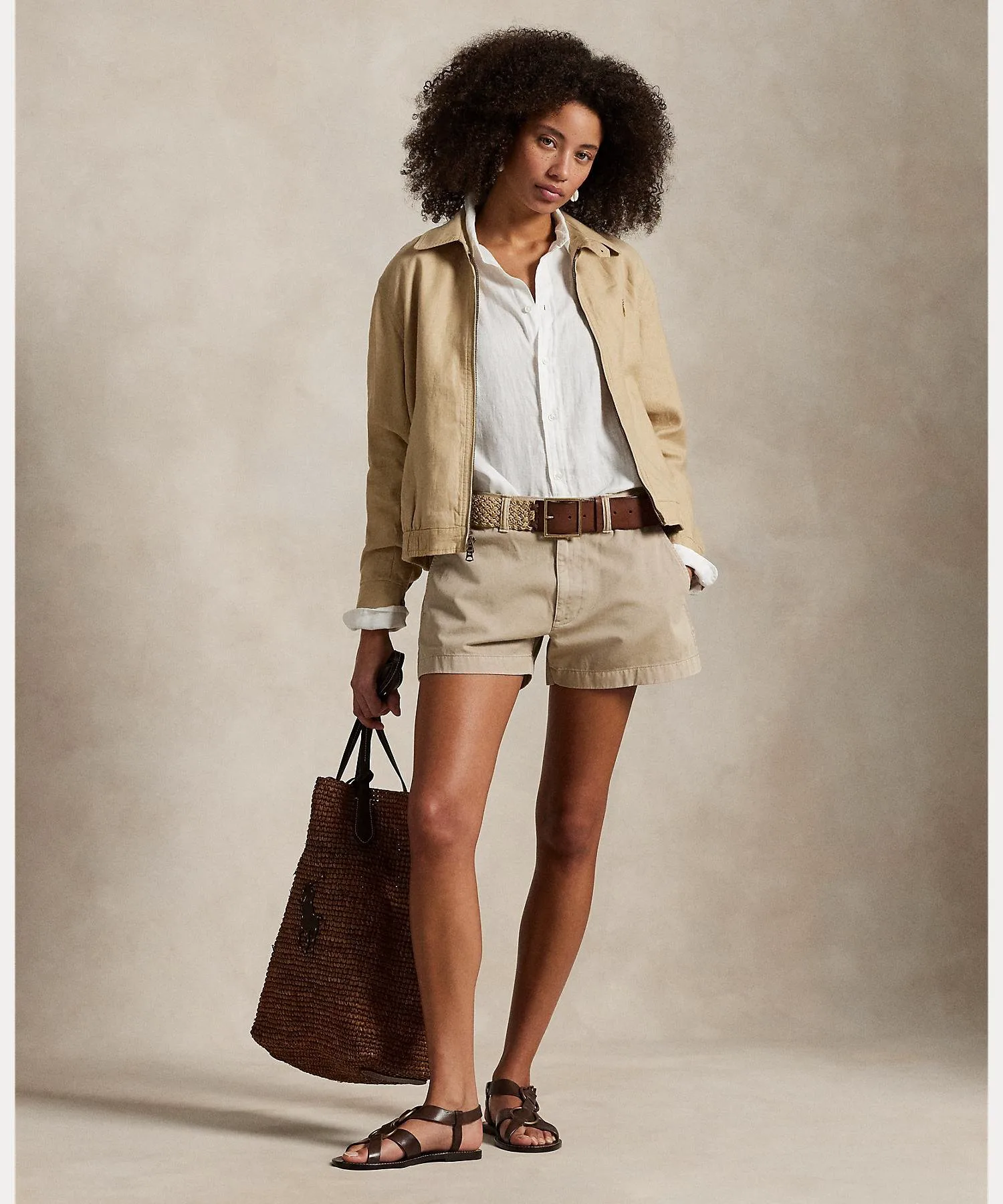 Хлопковые шорты-чиносы Polo Ralph Lauren, 250 Brown