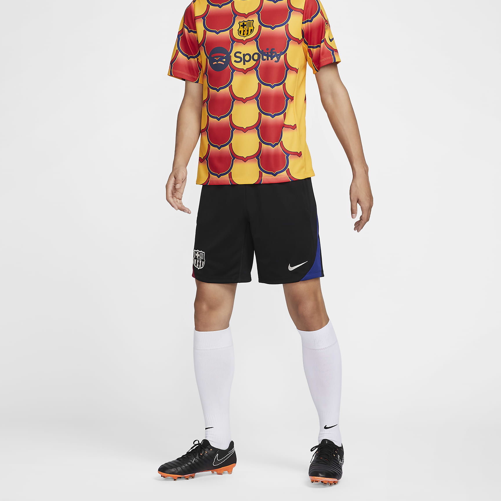 Nike Футболка F.C. Barcelona Strike Soccer Bottom Men's Black — фото 4
