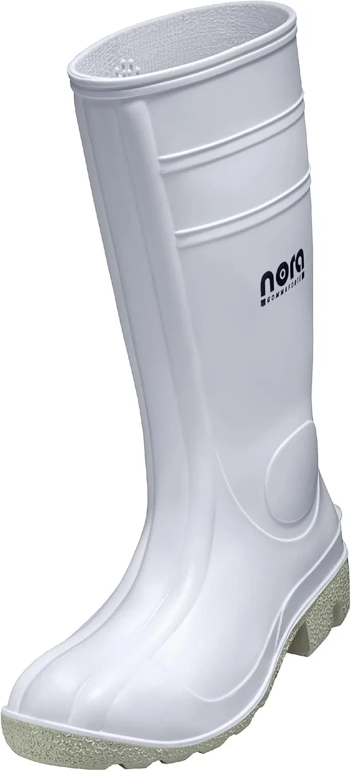 Рабочие сапоги Uvex Nora Wellington 94756 - Защитные сапоги S5 SRC - Рабочие сапоги для мужчин и женщин - Водонепроницаемые высокие рабочие сапоги со стальным защитным носком, White