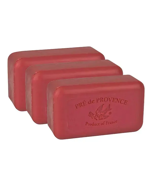 

Увлажняющее французское мыло Pre de Provence, 150 г, четырехкратное измельчение, стойкая, увлажняющая, богатая, кремообразная пена (набор из 3 шт.) European Soaps, raspberry