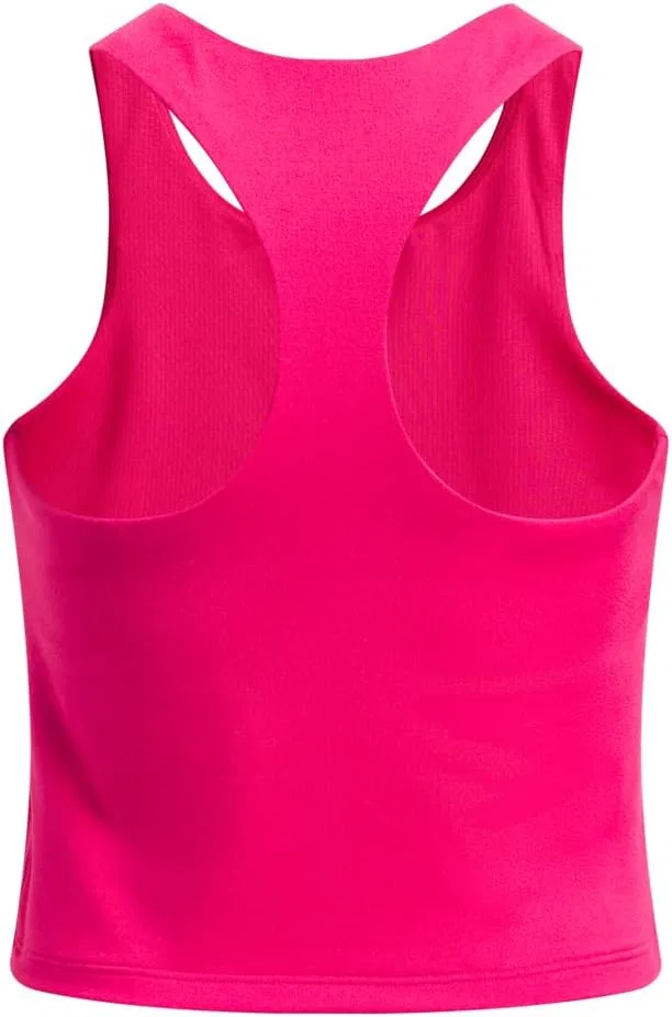 Топ-майка для девочек Under Armour Motion Crop Tank, розовый — фото 2