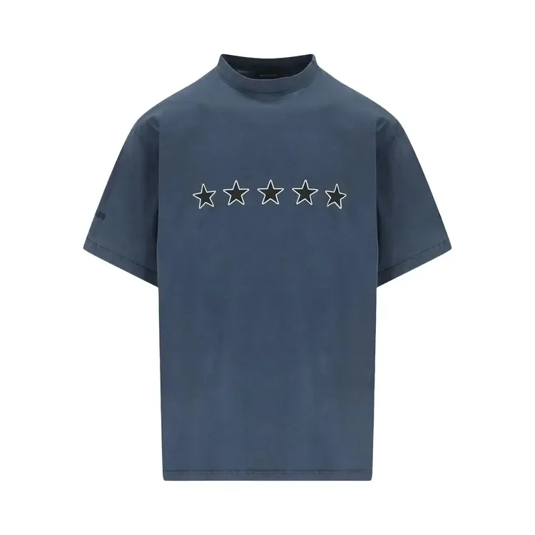 Футболка Balenciaga Twisted Crew Neck 'Washed Navy'