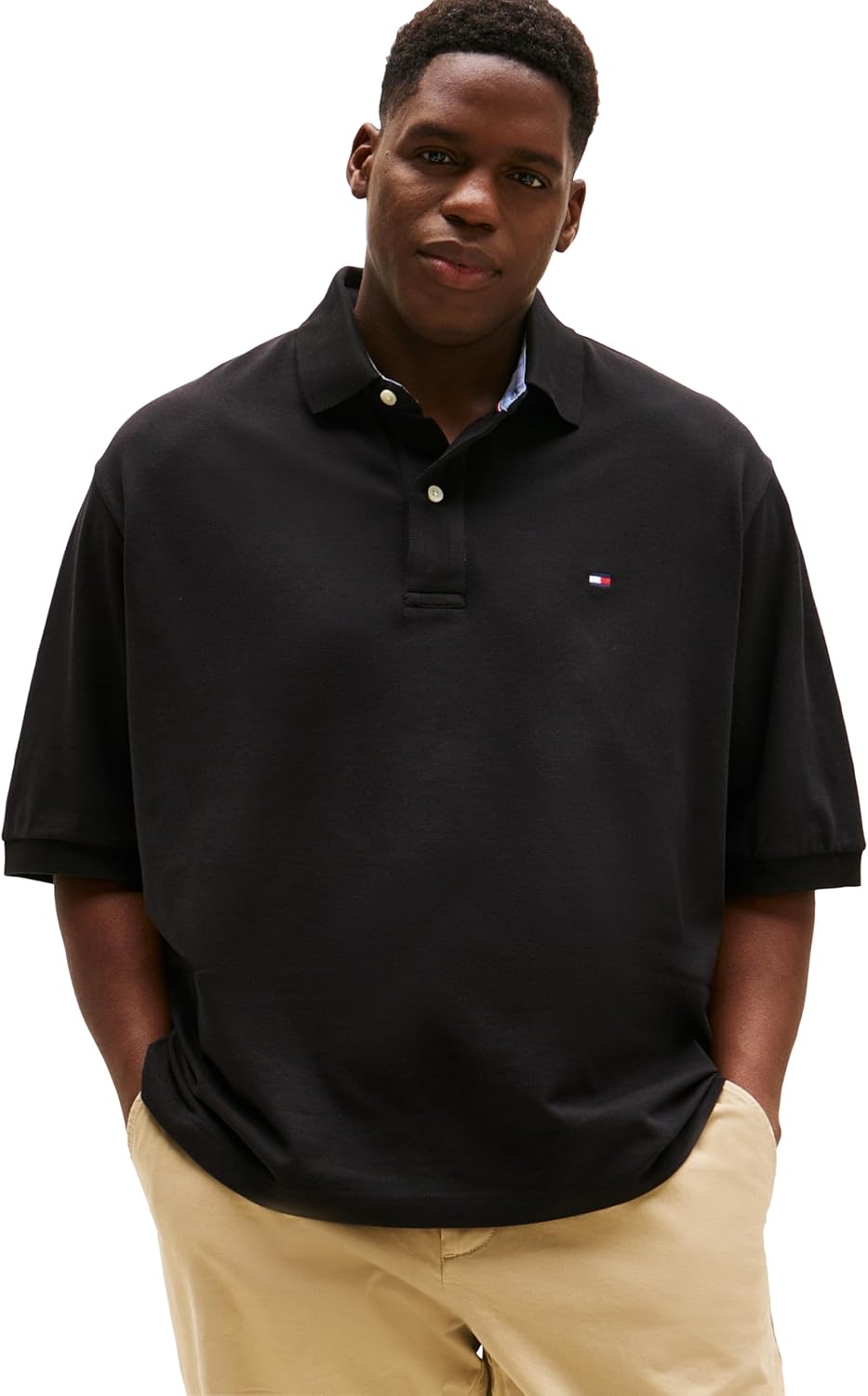 

Мужская рубашка-поло Tommy Hilfiger с коротким рукавом из хлопка пике для больших и высоких, классический крой, Tommy Black, Черный, Мужская рубашка-поло Tommy Hilfiger с коротким рукавом из хлопка пике для больших и высоких, классический крой, Tommy Blac