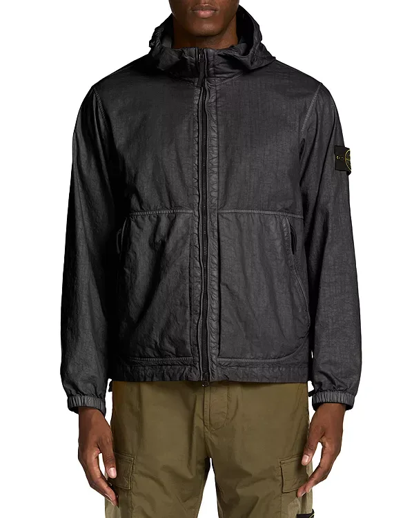 Куртка с капюшоном на молнии Capospalla Stone Island, Black