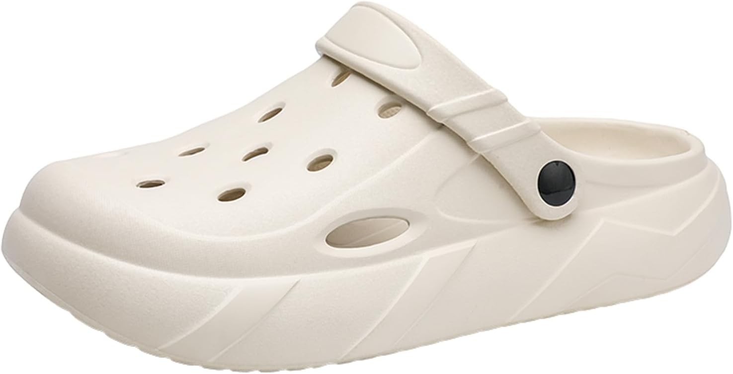 

Мужские и женские сабо ihinzry, классические босоножки на платформе для сада, водонепроницаемые тапочки с мягкой стелькой, бежевый