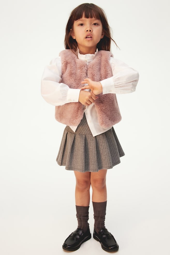 

Пушистый жилет H&M, розовый