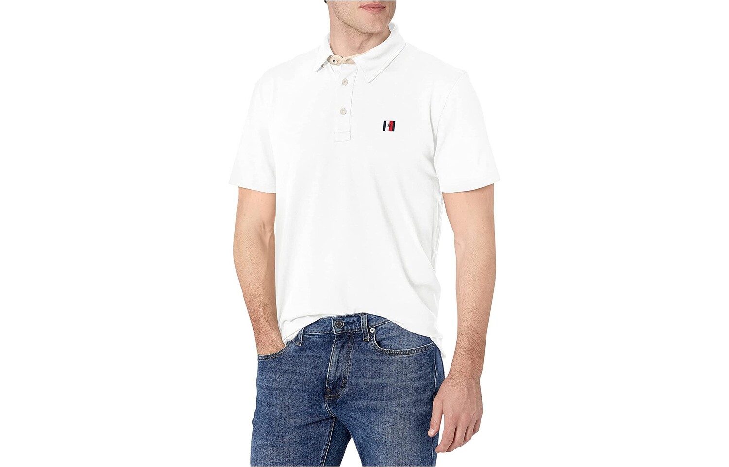 

Рубашка поло мужская белая Tommy Hilfiger, белый