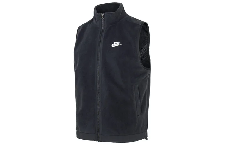 Nike Жилет мужской черный с отложным воротником