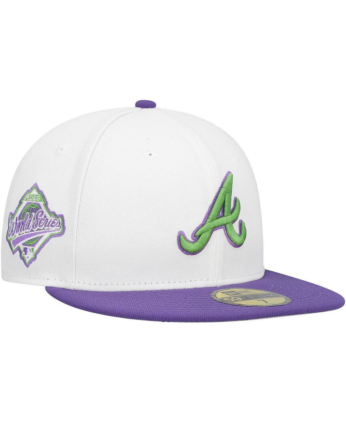 

Мужская белая шляпа Atlanta Braves с боковой нашивкой 59FIFTY New Era
