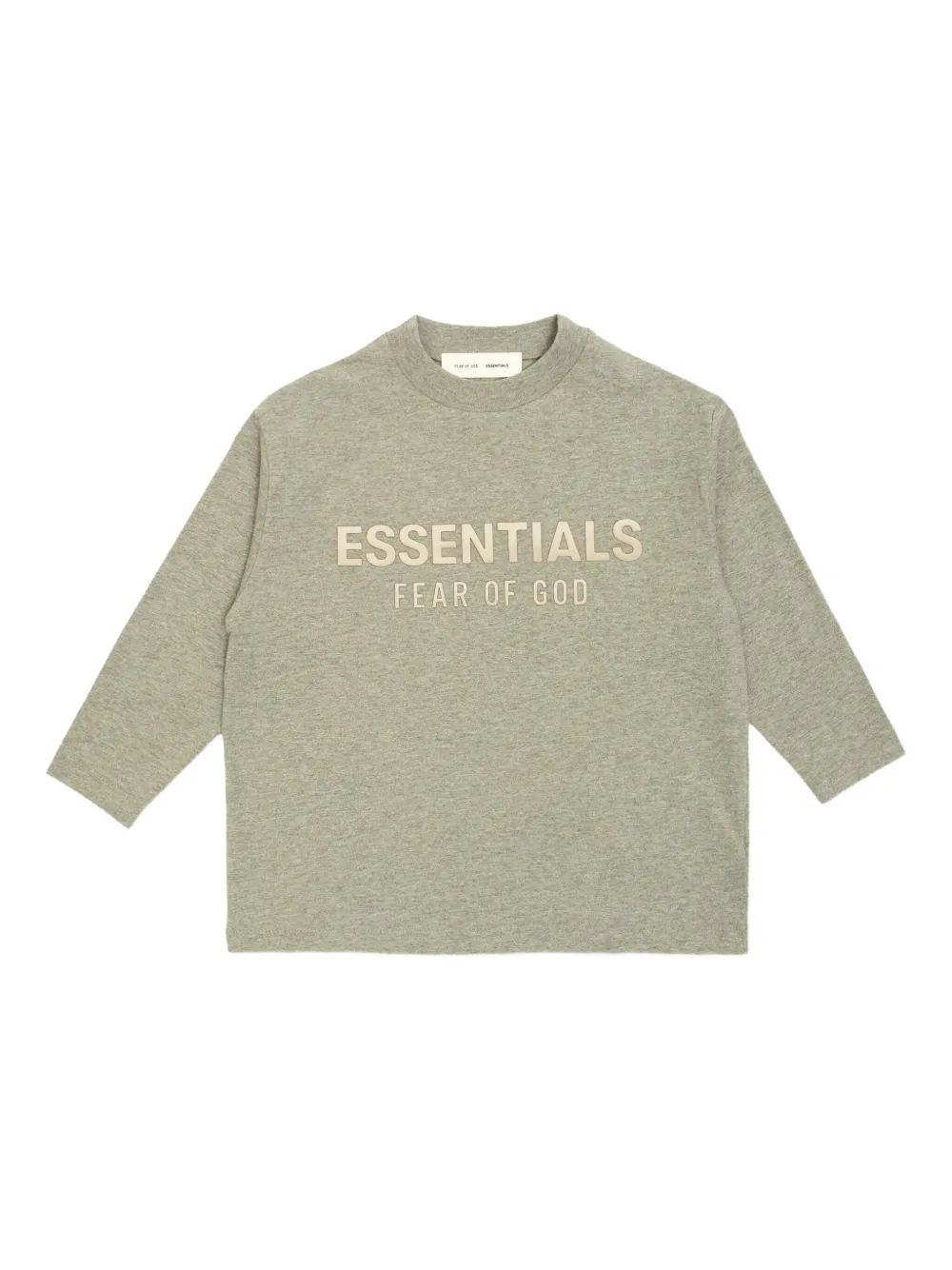 

Футболка с принтом логотипа FEAR OF GOD ESSENTIALS KIDS, зеленый