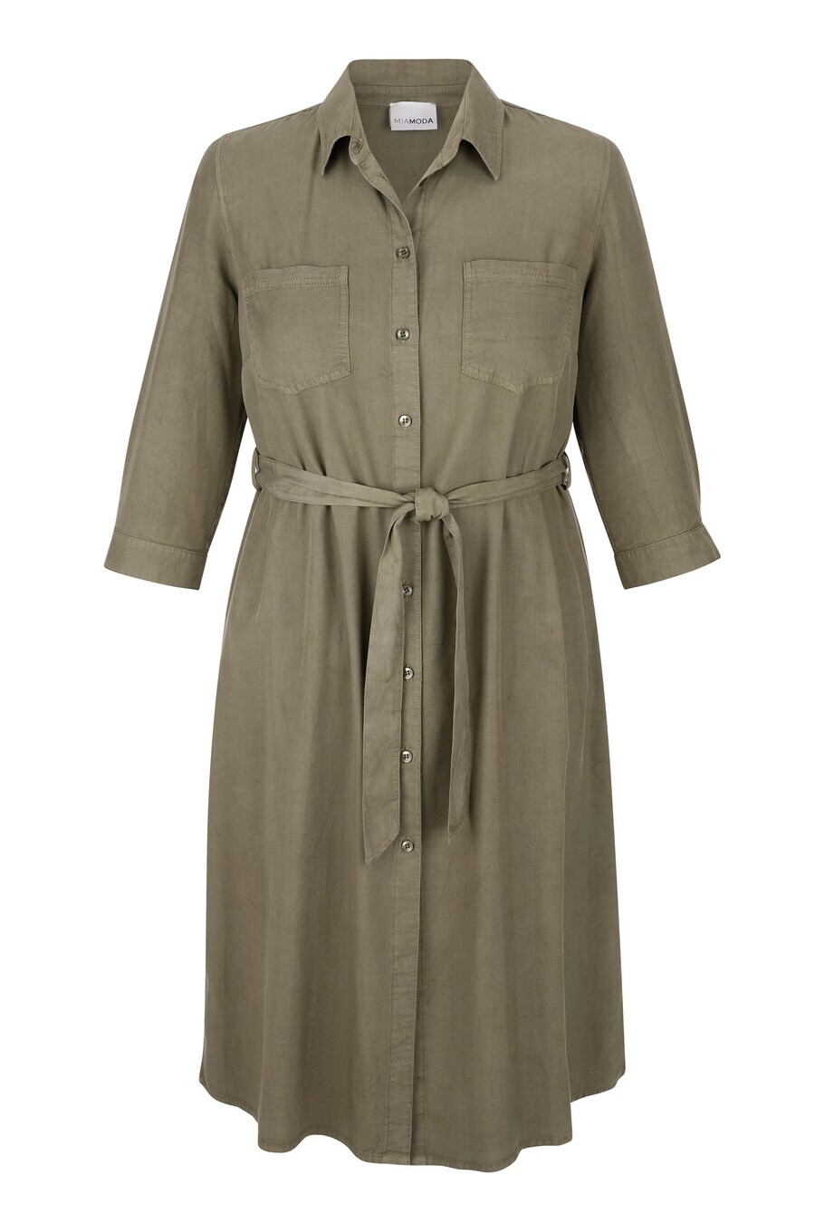 

Платье рубашка MIAMODA Shirt Dress, оливковый