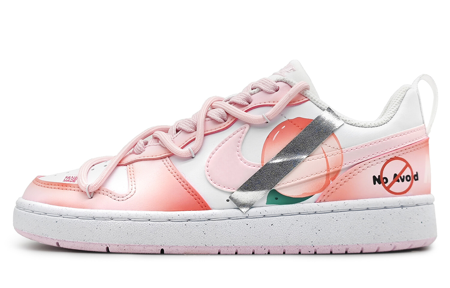 

Кроссовки Nike Court Borough Skateboarding Shoes Women's Low-top White, цвет Peach