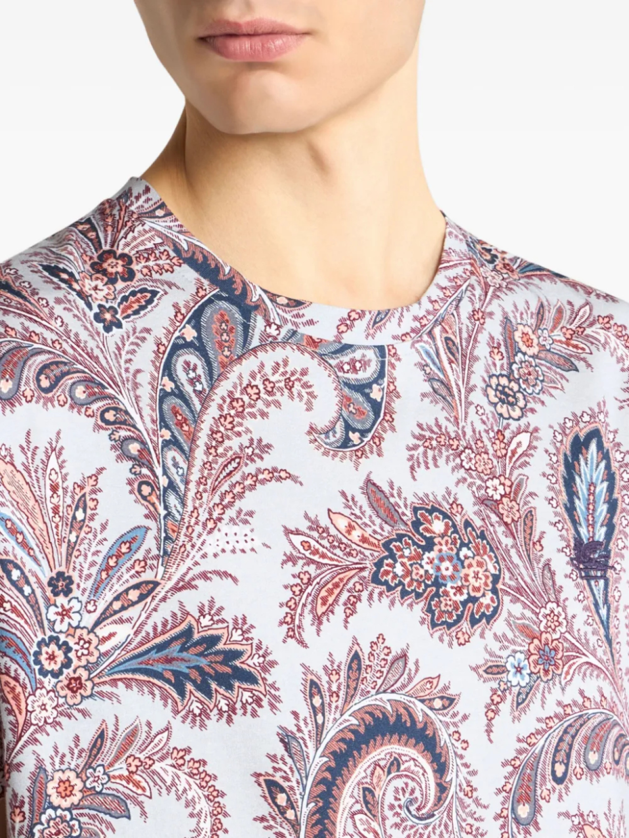 Футболка с цветочным принтом ETRO, белый — фото 4