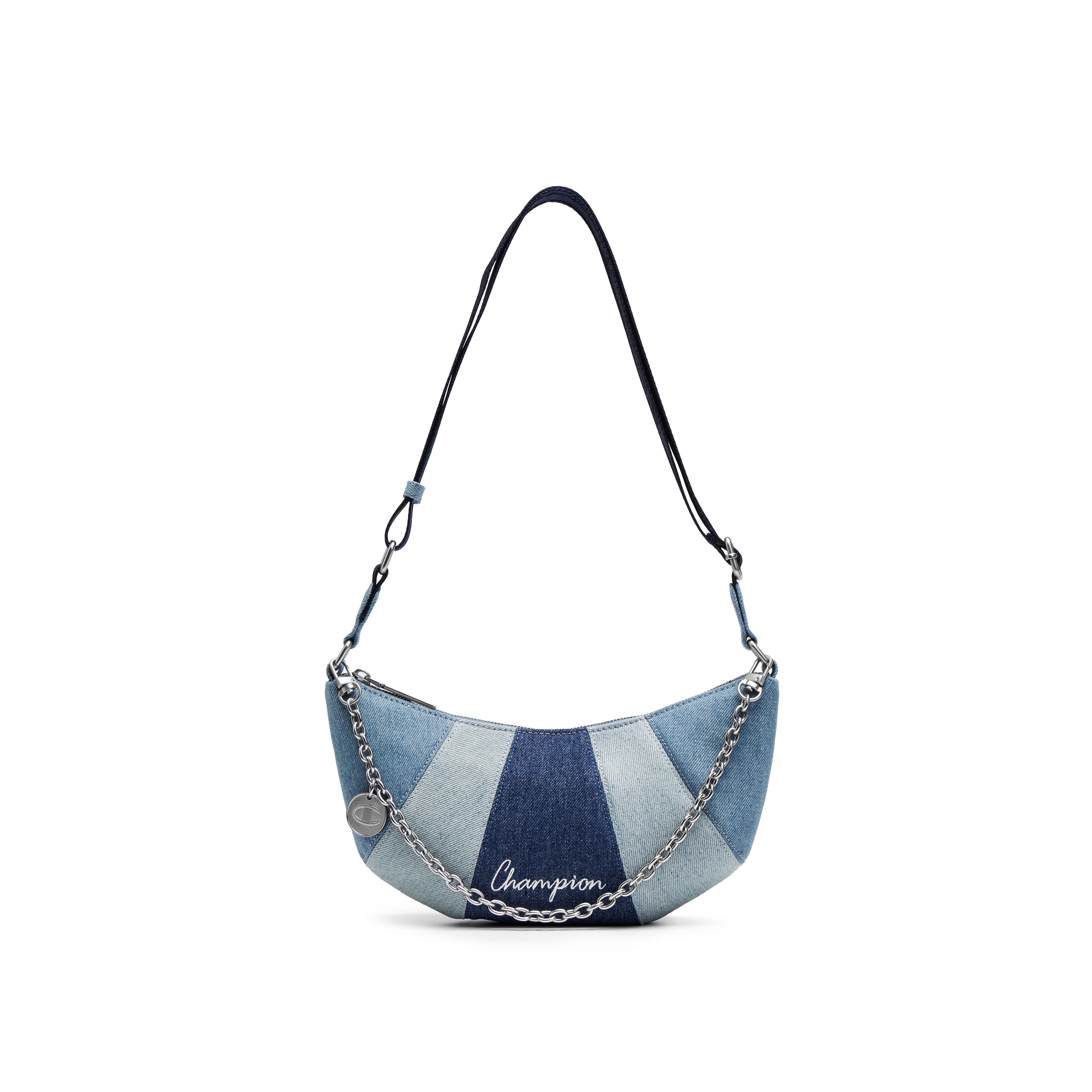 

Тканевая наплечная сумка Unisex Light Denim и Medium Blue Denim и Black Champion, светло-Denim &синий Denim