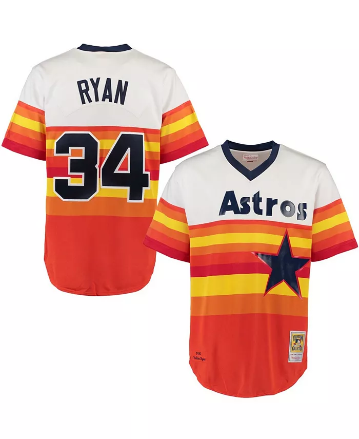 

Мужская белая ретро-джерси Houston Astros Нолана Райана, аутентичная Mitchell & Ness