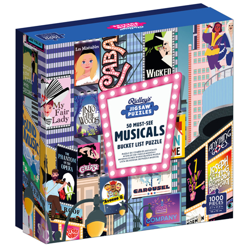 

Настольная игра 50 Must-See Musicals Bucket List 1000-Piece Puzzle Box