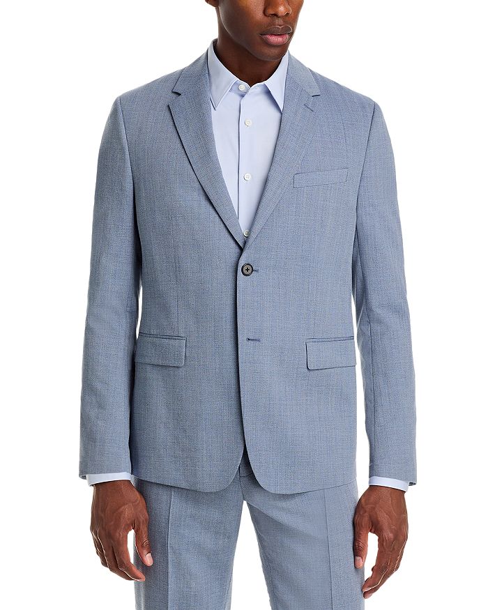 

Пиджак Chambers Mélange Slim Fit из мягкой ткани с классическим кроем Theory, синий