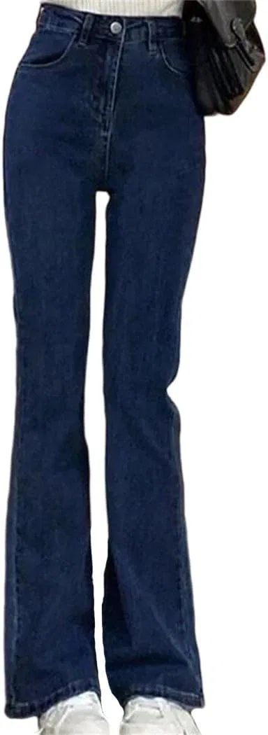 Джинсы клеш Women Boot Cut Denim Bell Bottom Trousers High Waist Daily, 3