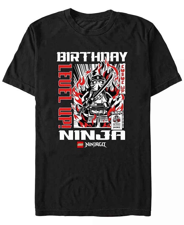 

Мужская футболка Lego Ninjago Birthday Ninja с коротким рукавом Fifth Sun, черный
