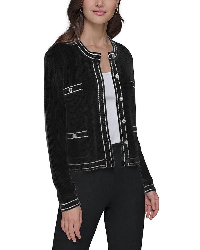 

Мелированный кардиган KARL LAGERFELD PARIS, черный