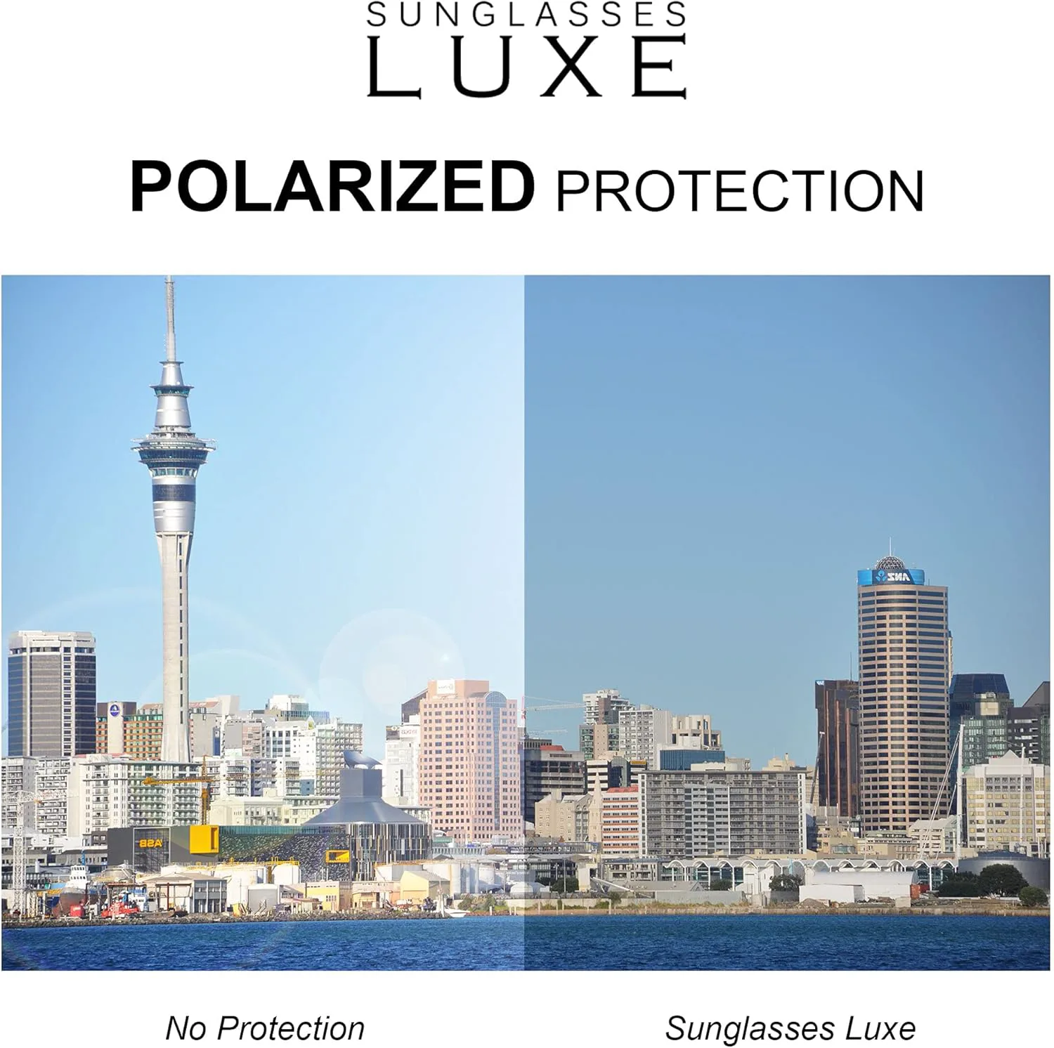 

Ethan - Поляризованные солнцезащитные очки в классическом ретро-стиле, большие квадратные, из ацетата, для мужчин и женщин, защита UV400 Sunglasses Luxe, Black