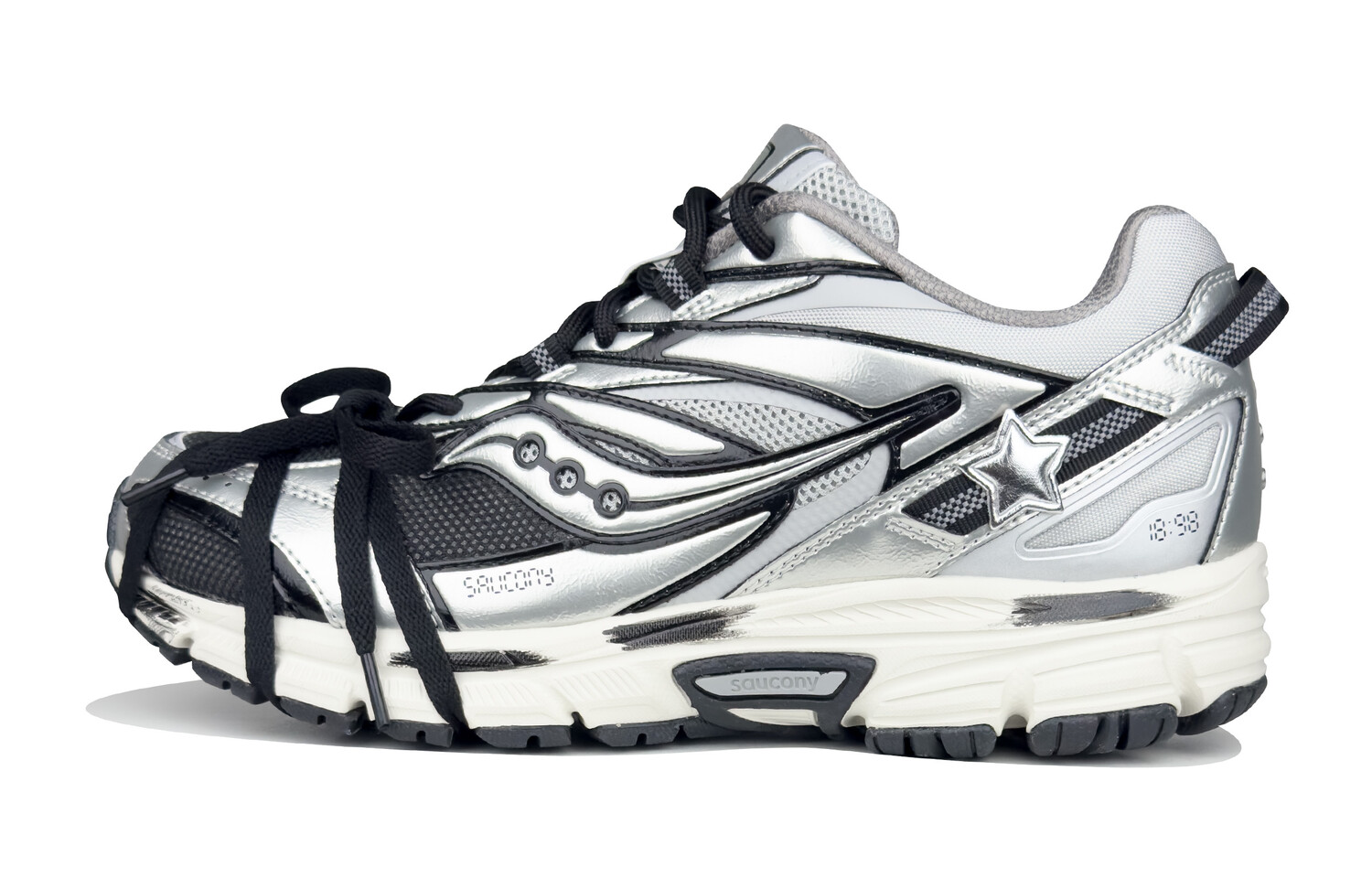 

Кроссовки Cohesion 2K для бега унисекс с низким верхом, черные/серебристые Saucony