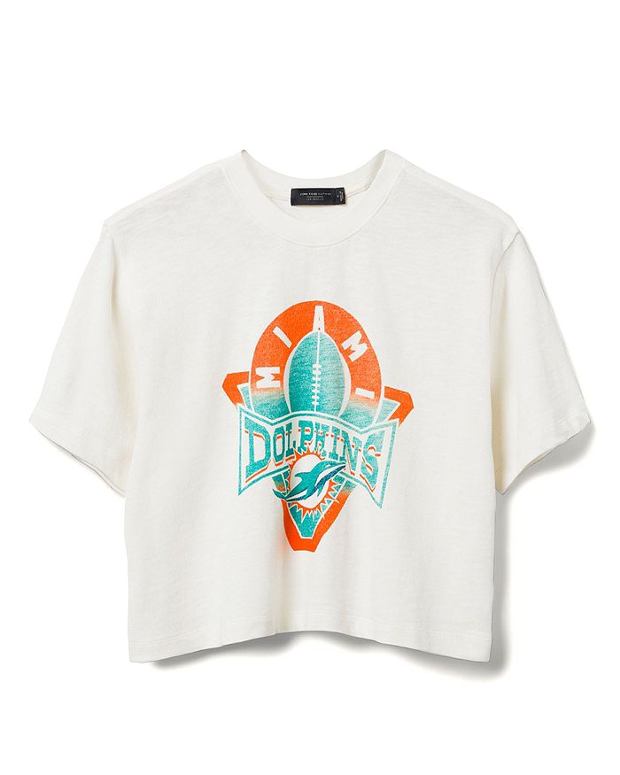 

Женская футболка NFL Miami Dolphins с воротником-стойкой Junk Food Clothing, белый