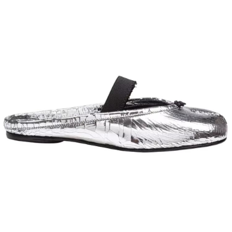 Maison Margiela Женские тапочки Silver без специальных функций с закрытым носком — фото 4