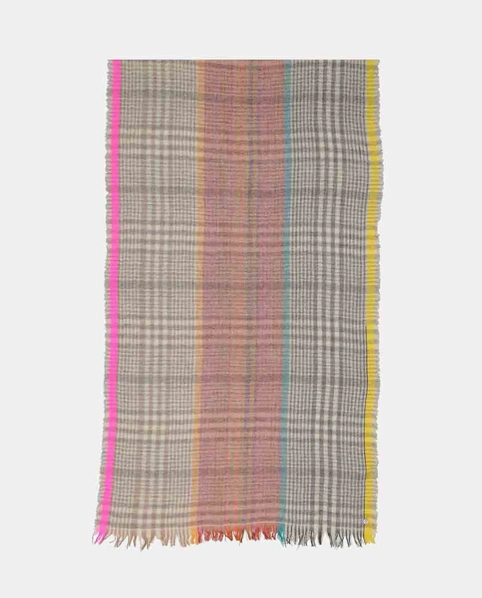 

Клетчатый шарф V.Fraas, серый