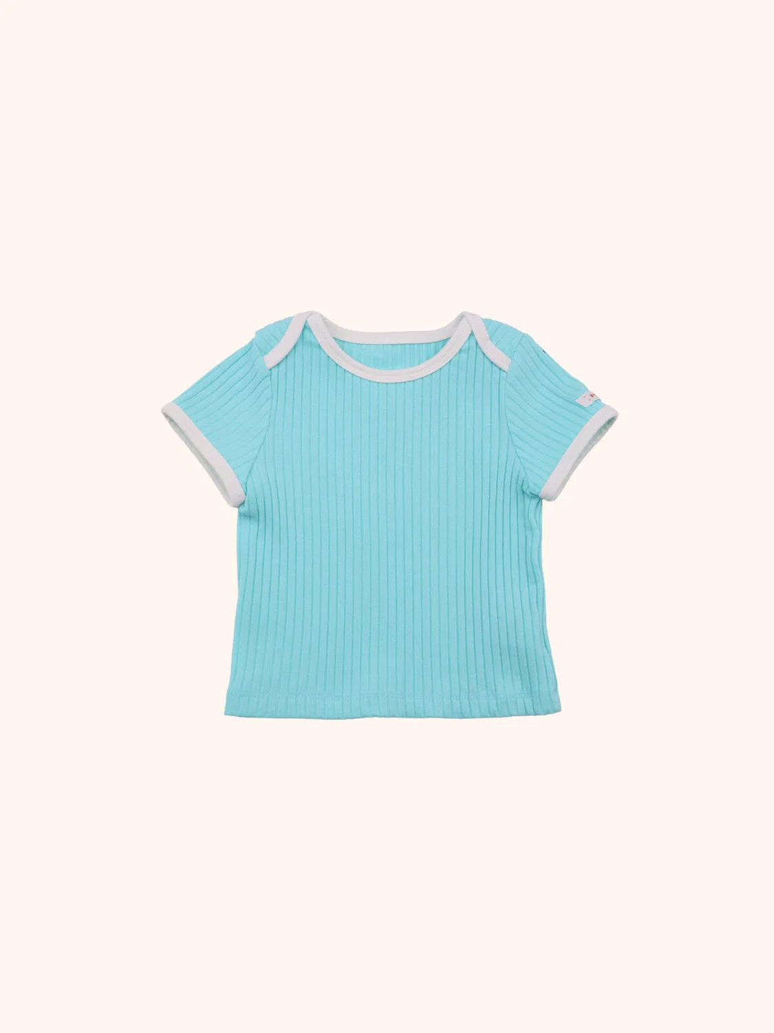 Детская футболка Hush Ribbed Neck мятная от Avo — фото 2