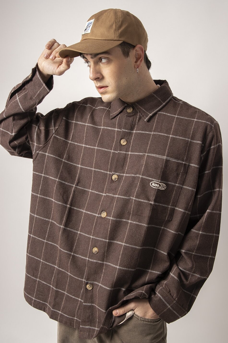 

Блузка на пуговицах MILTON CHECKED UNISEX Kaotiko, черный