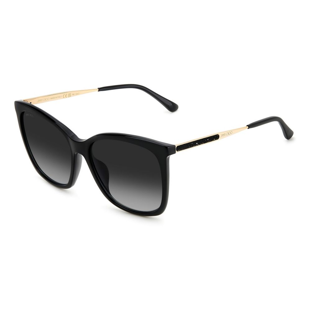 

Черные металлические солнцезащитные очки Jimmy Choo Eyewear