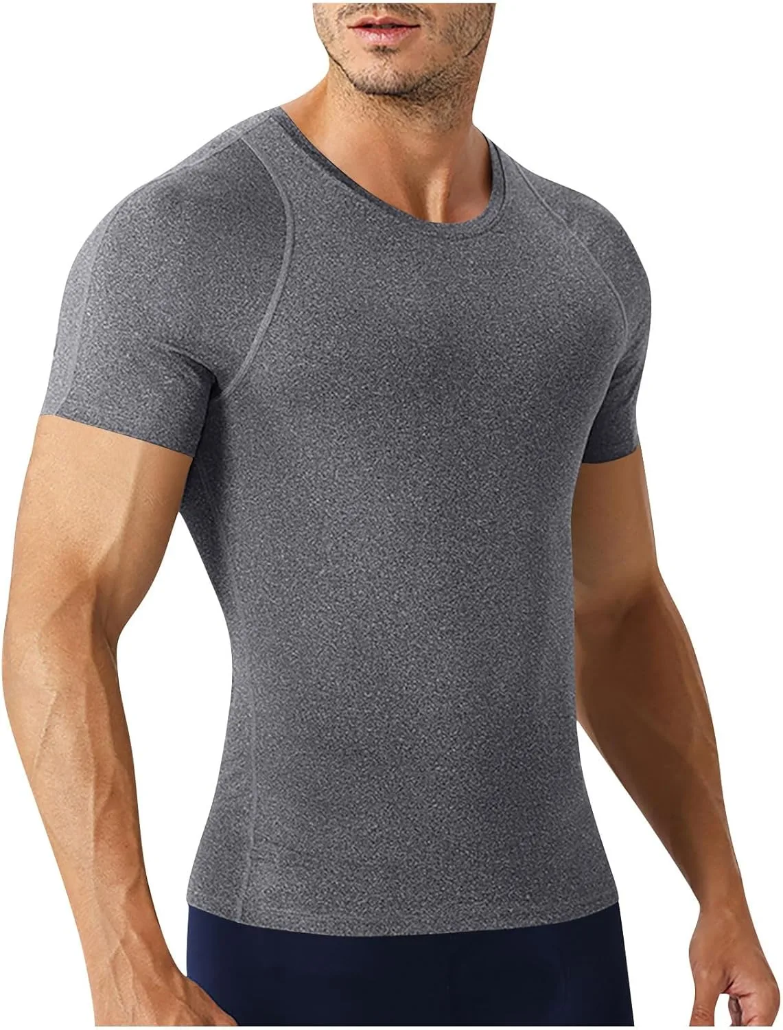 

Мужская компрессионная футболка с коротким рукавом для спорта и тренировок Sdeycui