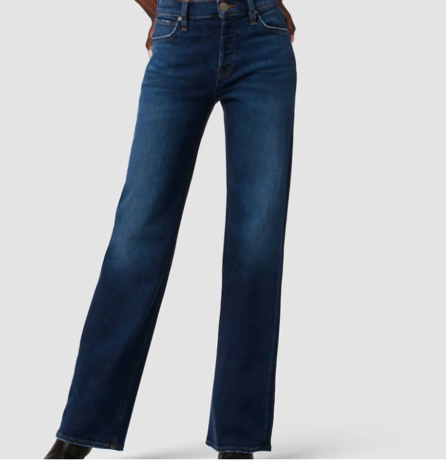 

Джинсы Rosie High Rise Wide Leg в цвете Poseidon Hudson