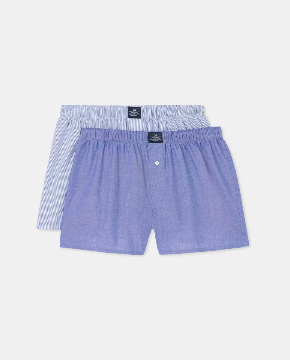 

Набор из двух мужских боксеров на плоской подошве Easy Wear, синий