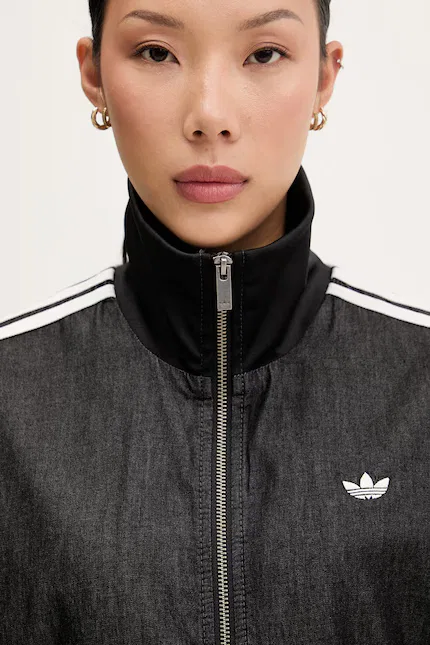 Блуза женская на молнии Adidas Originals, черный — фото 4