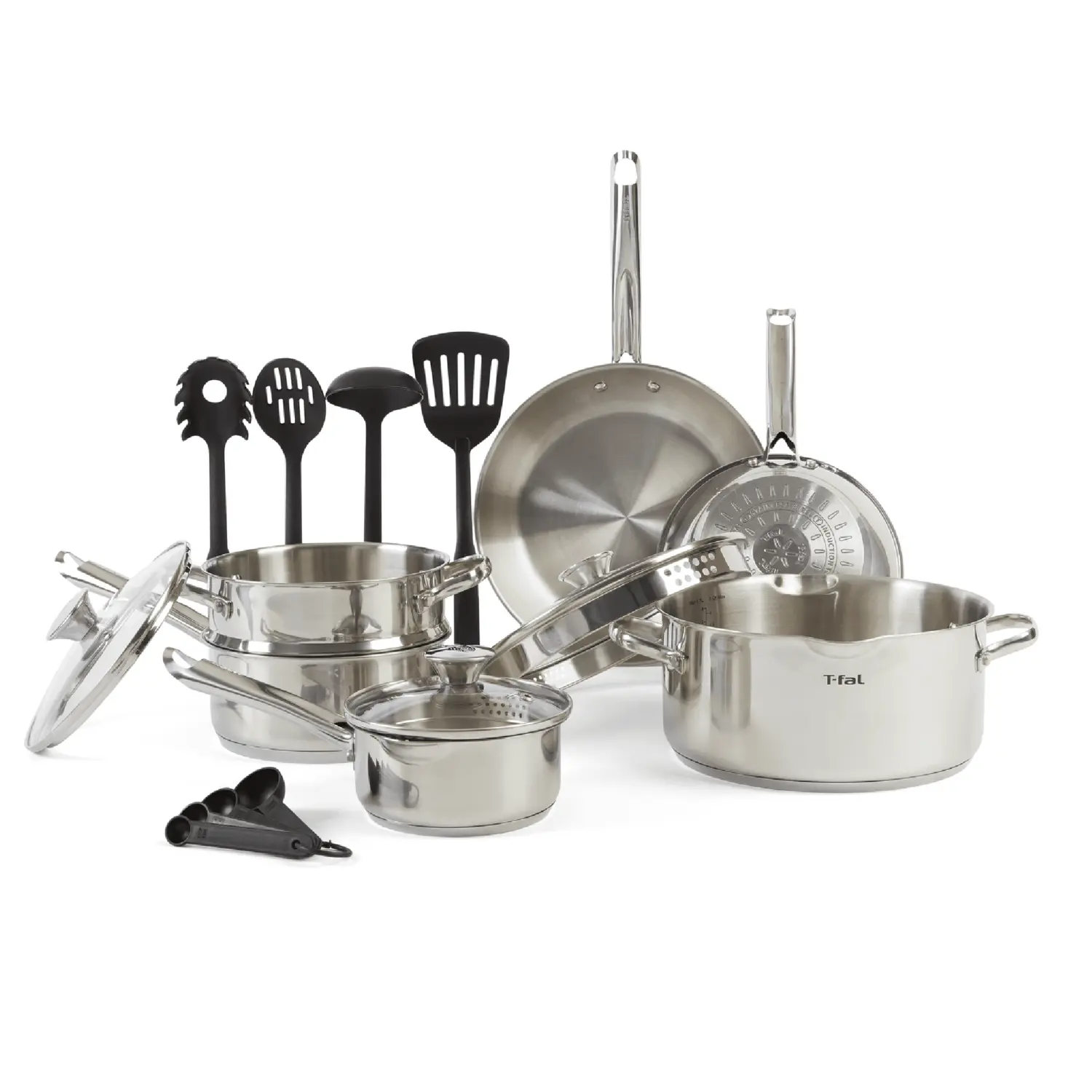 

Набор посуды T-fal Cook & Strain 14 предметов, стальной