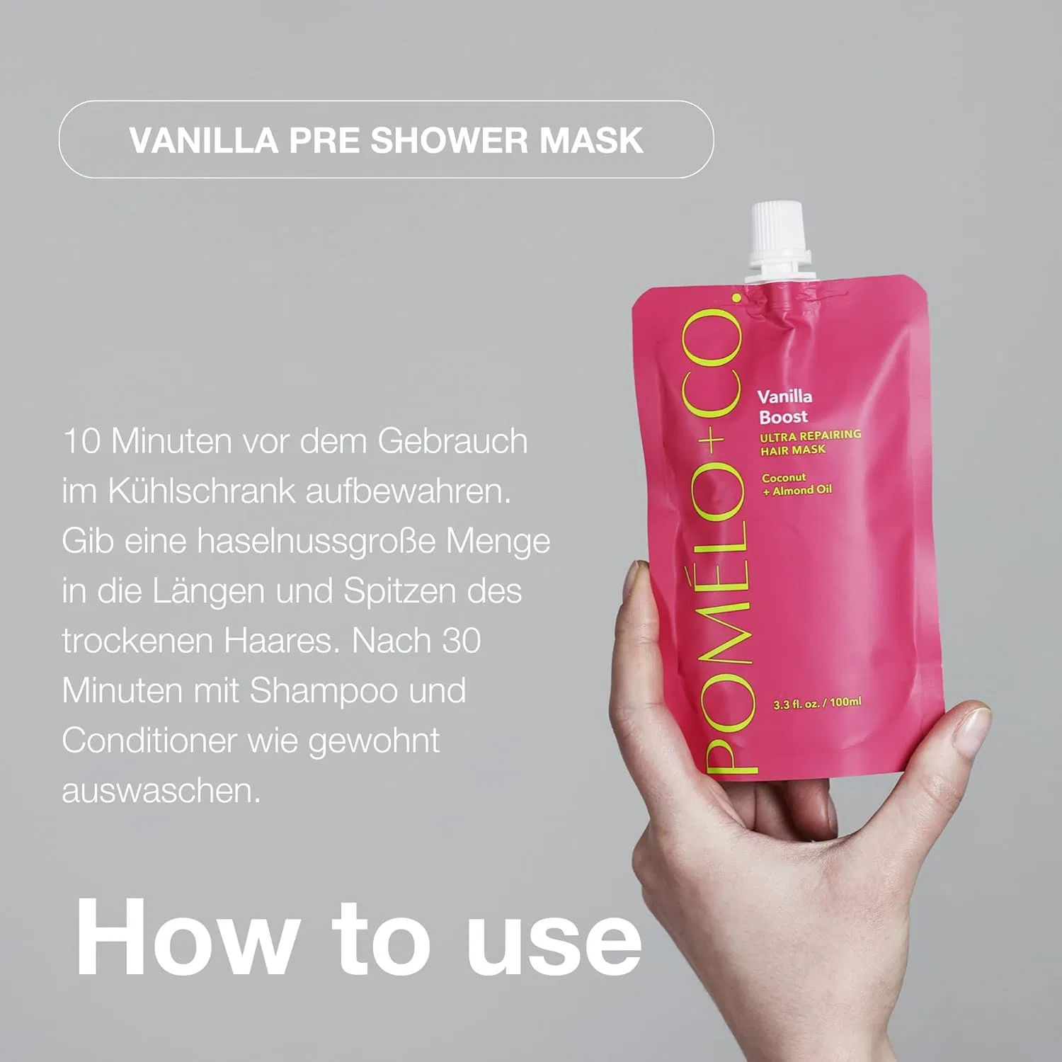 Набор питательных масок для волос «Vanilla Boost» от Pomélo+Co., 3 x 100 мл Pomélo + Co. — фото 4