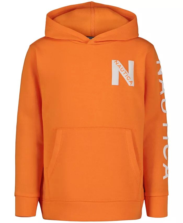 

Толстовка с капюшоном для малышей и маленьких мальчиков Nautica, оранжевый