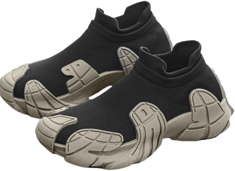 

Мужские спортивные кроссовки на шнуровке однотонного цвета - стильный выбор для активного отдыха Hoalox, черный