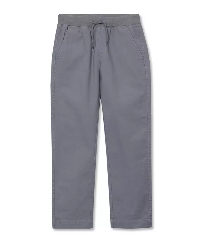 Брюки Big Boys Husky Stretch с мягкой резинкой на поясе и усиленными коленями на молнии Lands' End, мультиколор — фото 2